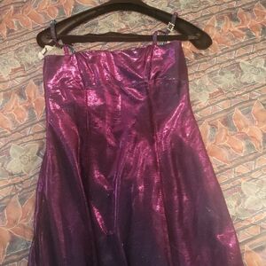 Strapless Purple Dress